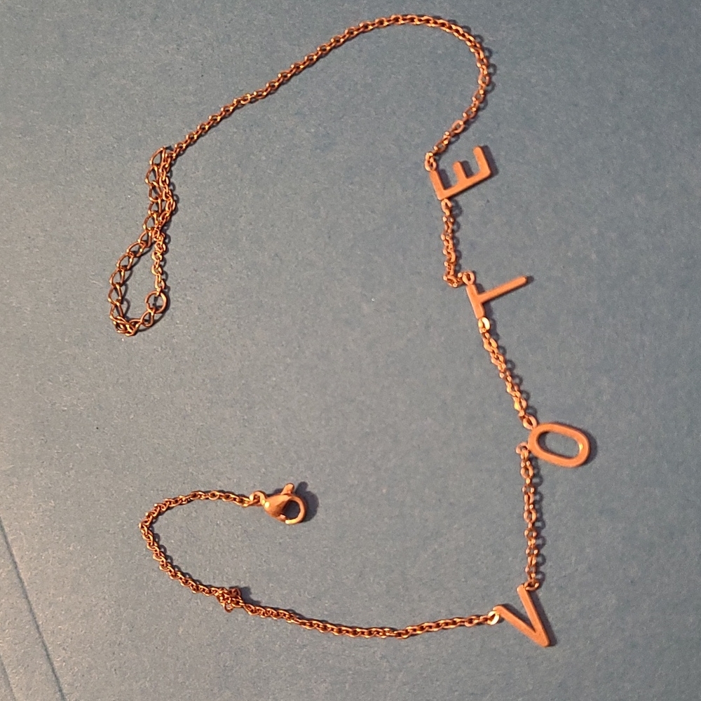 Rose gold "VOTE" choker
